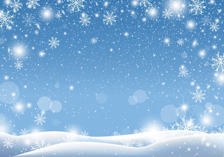 Disegno di sfondo natalizio di neve che cade stagione invernale
