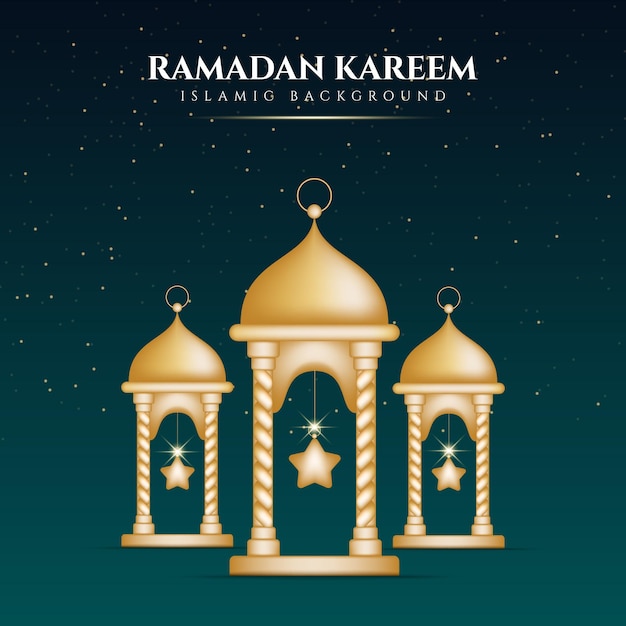 Disegno di sfondo quadrato vettoriale Ramadan Kareem