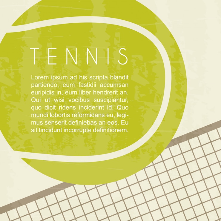 Vettore disegno di tennis su sfondo bianco illustrazione vettoriale