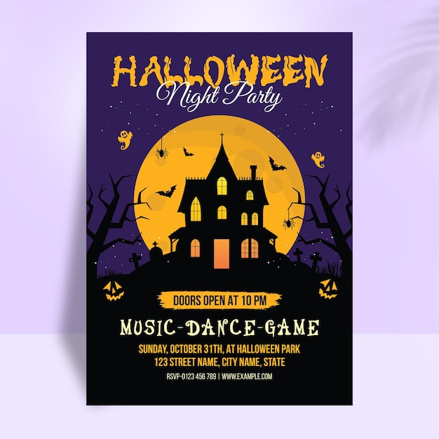 Disegno di volantini per la festa di Halloween