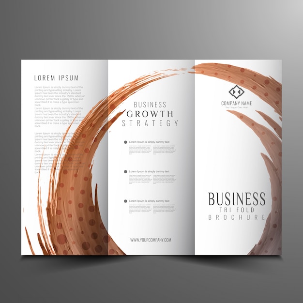 Disegno elegante astratto trifoglio business brochure