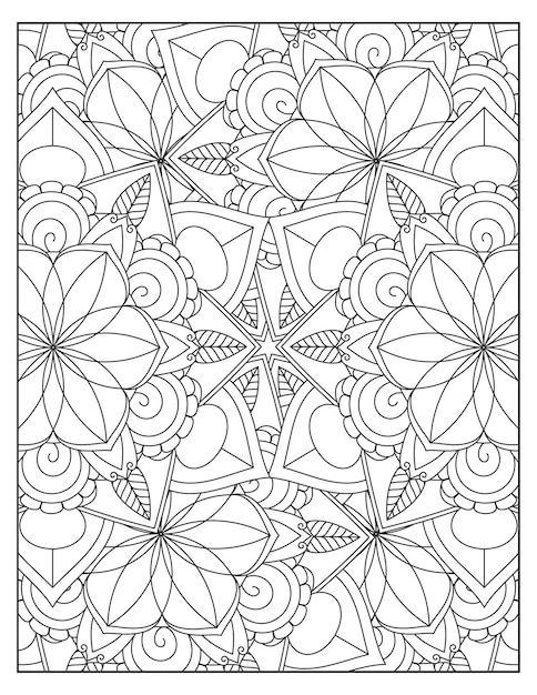 Disegno floreale da colorare