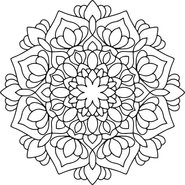 Disegno floreale della mandala
