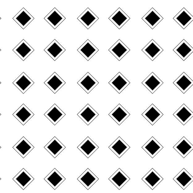 Disegno geometrico astratto con quadrati strisce linee sfondo senza cuciture ornamento bianco e nero