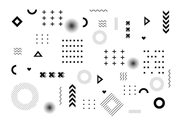 Disegno geometrico di Memphis Disegno vettoriale di copertura senza cuciture minimo