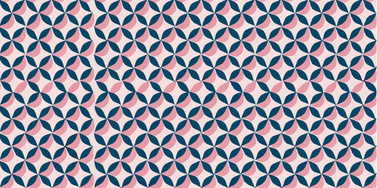 Vettore disegno geometrico rosa e blu