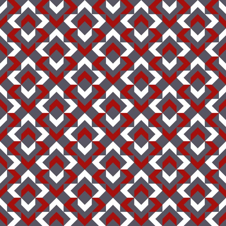 Disegno geometrico rosso e bianco