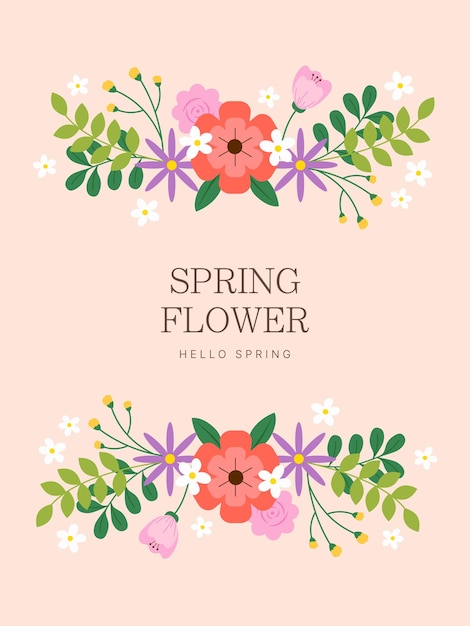 Disegno illustrativo di fiori primaverili