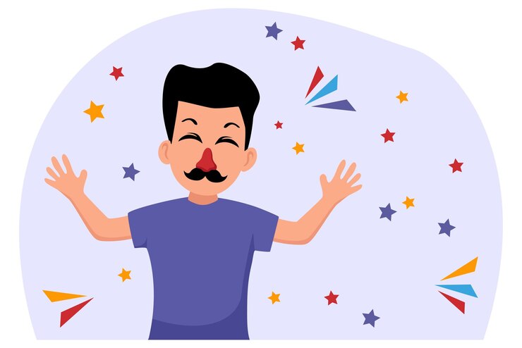 Vettore disegno illustrativo piatto di april fools