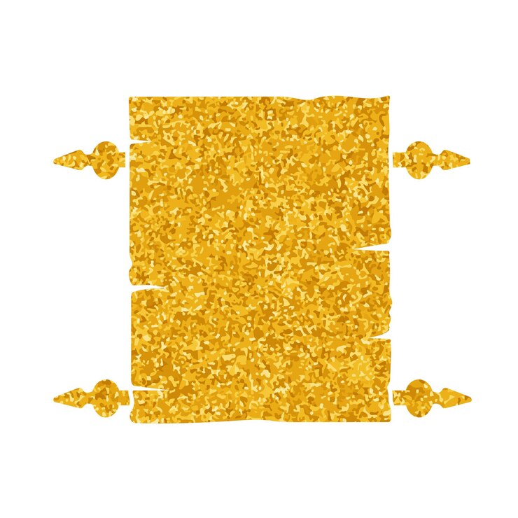 Vettore disegno in pergamena d'epoca in stile colore oro