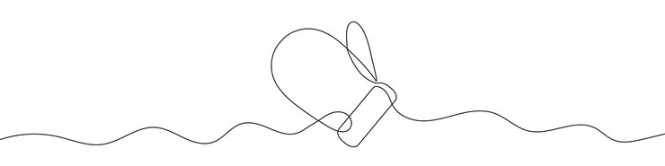 Vettore disegno lineare continuo di guanti icona guanti una linea disegnata sullo sfondo