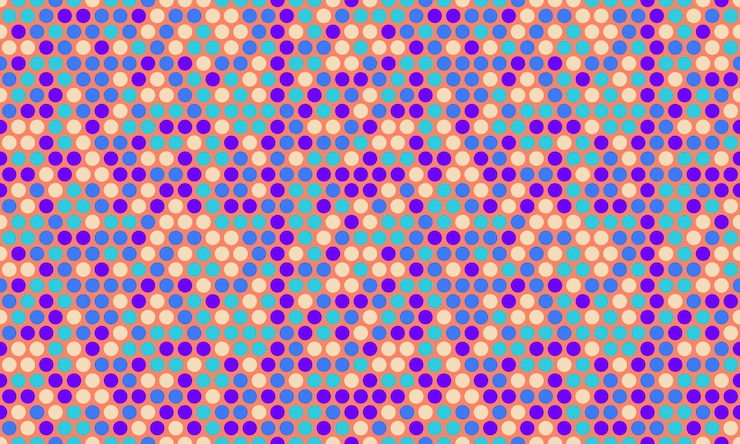 Vettore disegno macchiato senza cuciture con cerchi astratti perfetto per stampe tessili carta da parati o manifesti geometrici creativi disegno a puntini alla moda per sfondi moderni