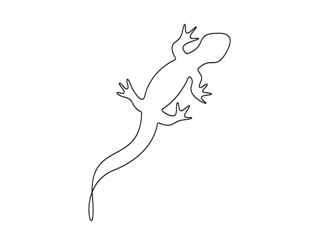 Disegno minimalista di una lucertola