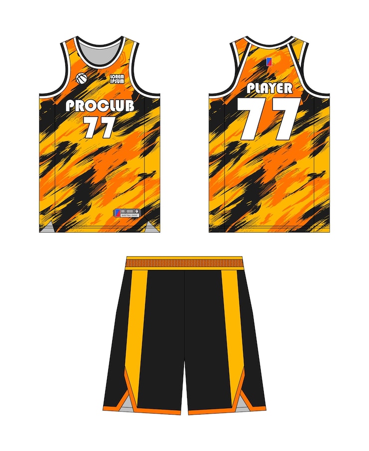 Disegno modello di maglia di pallacanestro Disegno mockup dell'uniforme di basket Disegno vettoriale della maglia di basket