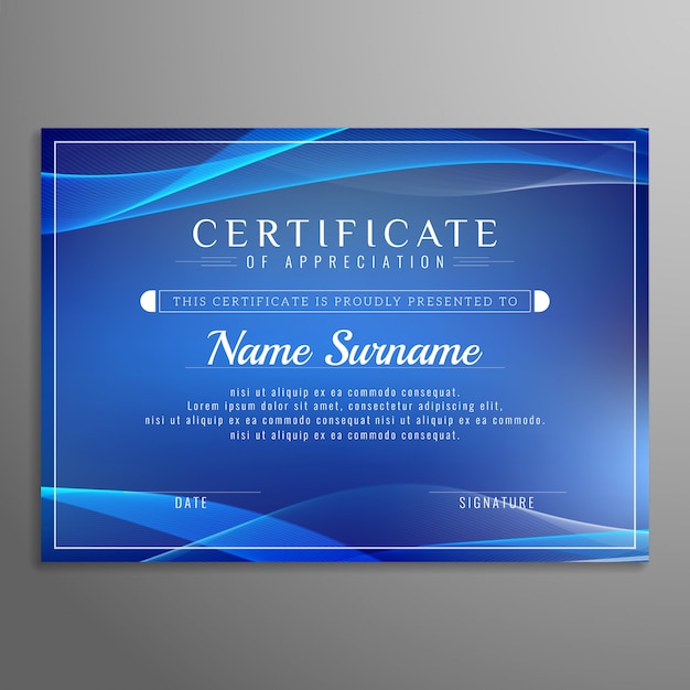 Disegno ondulato modello astratto certificato