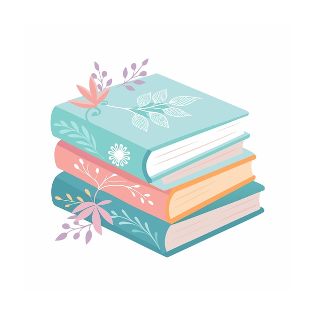 Disegno piatto pila di libri illustrazione