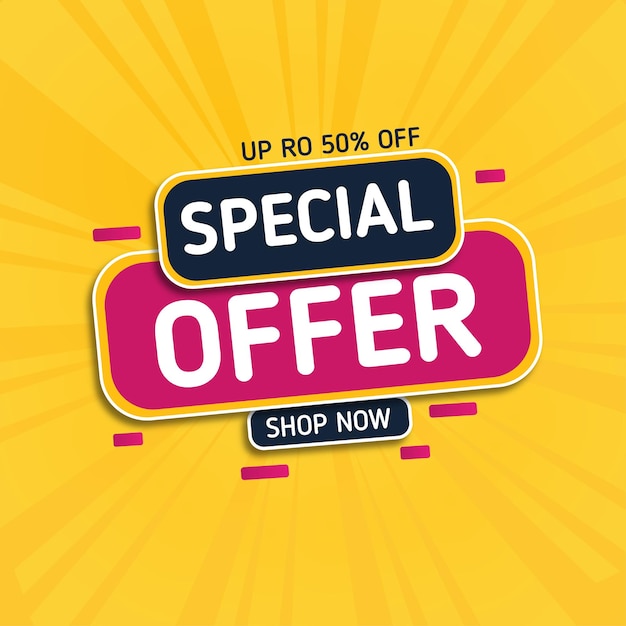 Disegno promozionale di offerte speciali moderne