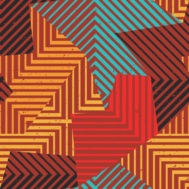 Disegno retro geometrico senza cuciture