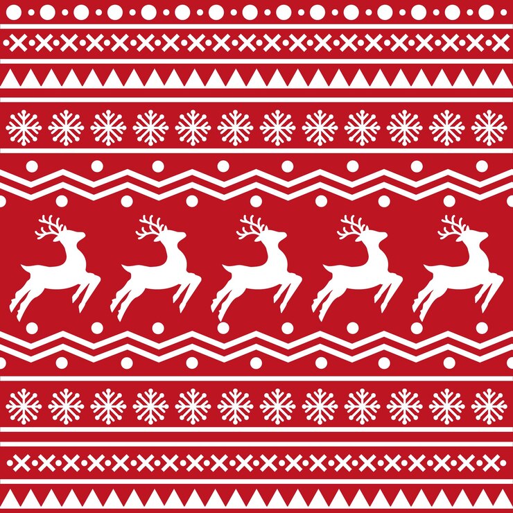 Disegno scandinavo senza cuciture per Natale e Capodanno per cappello invernale maglione brutto maglione cartaceo o altri disegni