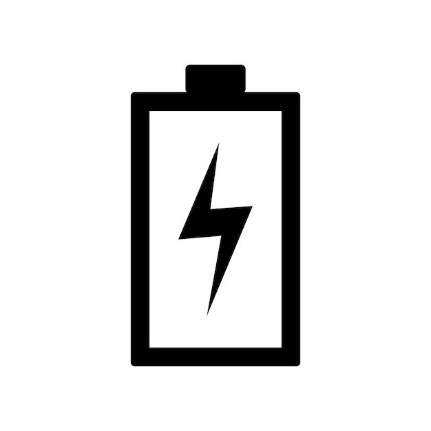 Disegno semplice del vettore dell'icona della batteria