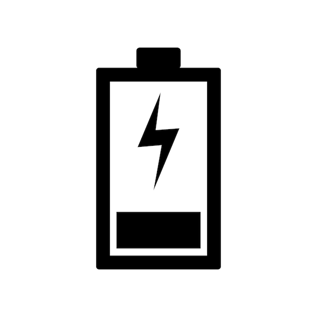 Disegno semplice del vettore dell'icona della batteria