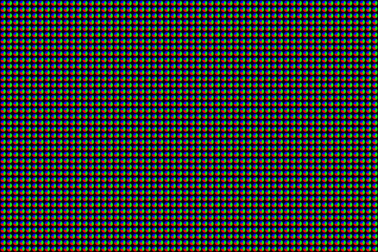 Vettore disegno senza cuciture con cerchi divisi in tre settori rgb