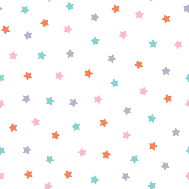 Disegno senza cuciture con stelle colorate