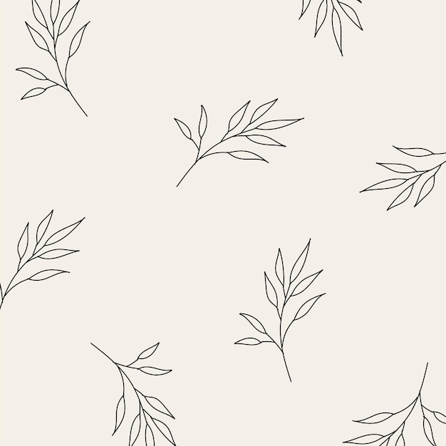 Disegno senza cuciture di foglie e fiori