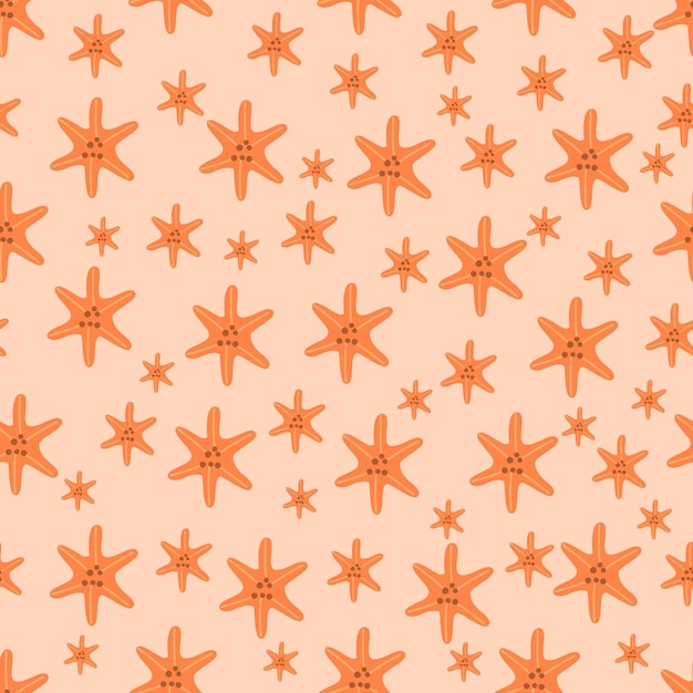 Disegno senza cuciture di stelle marine Disegno di stelle marine alla moda per avvolgere carta da parati adesivi nota