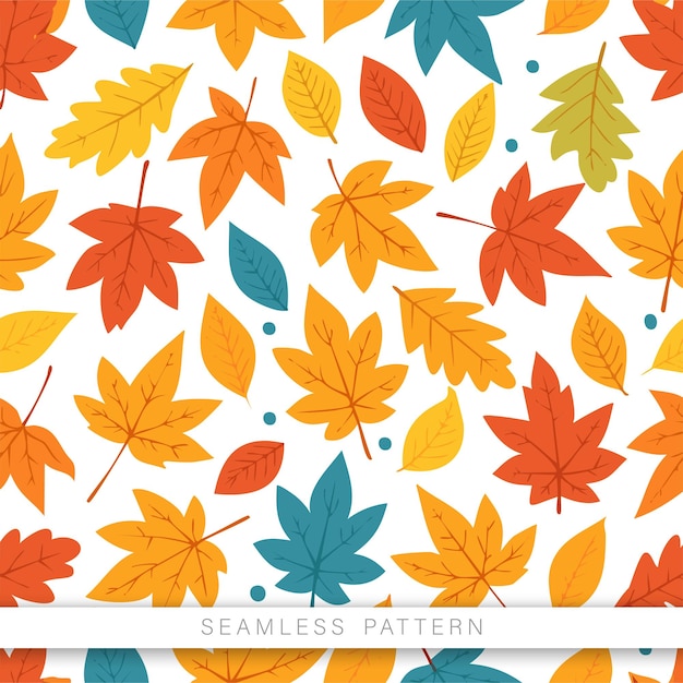 Disegno senza cuciture in autunno con fiori e foglie stagionali