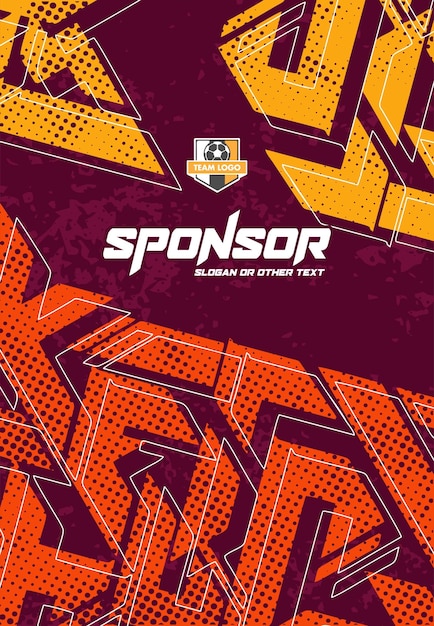 Disegno sportivo di Jersey pronto per la stampa per la sublimazione