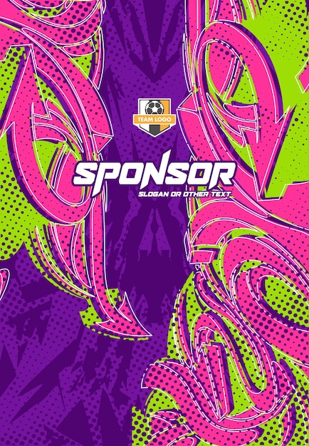 Disegno sportivo di Jersey pronto per la stampa per la sublimazione