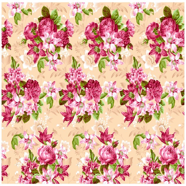 Disegno tessile digitale tessitura a disegno di fiori