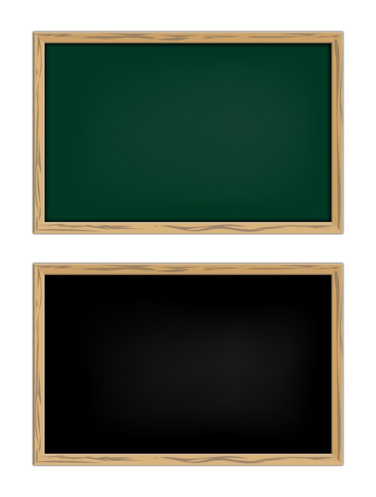 Disegno vettoriale a lavagna verde e nera