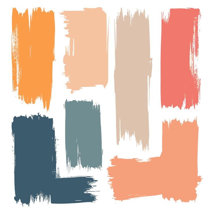 Vettore disegno vettoriale colorato della pennellata