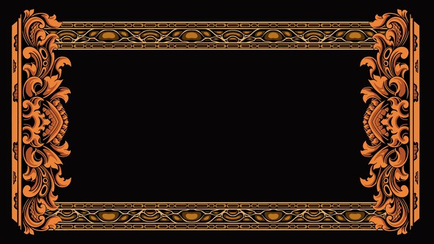 disegno vettoriale cornice per elementi a colori modificabili