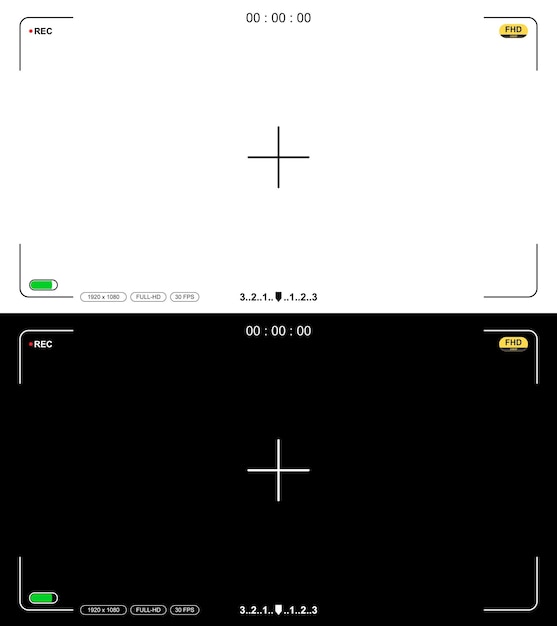 Disegno vettoriale del modello di registrazione Full HD