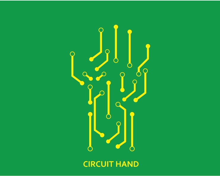 Vettore disegno vettoriale dell'illustrazione del logo dell'icona linecpuchip del circuito stampato