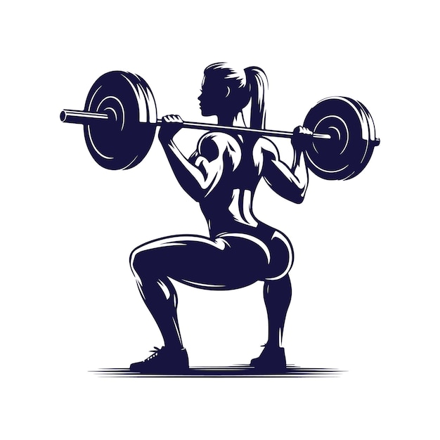 Disegno vettoriale di illustrazioni di silhouette per donne e fitness