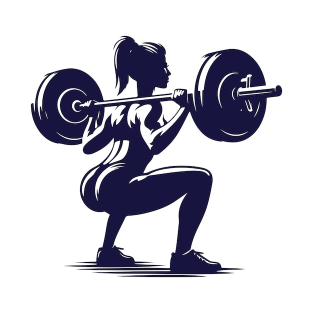 Disegno vettoriale di illustrazioni di silhouette per donne e fitness