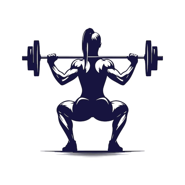 Disegno vettoriale di illustrazioni di silhouette per donne e fitness