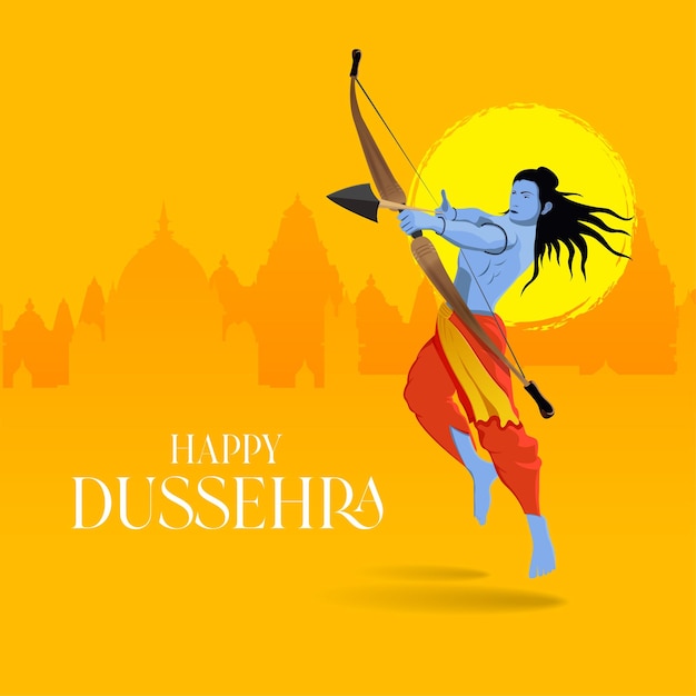 Disegno vettoriale di Ram Navami Dussehra