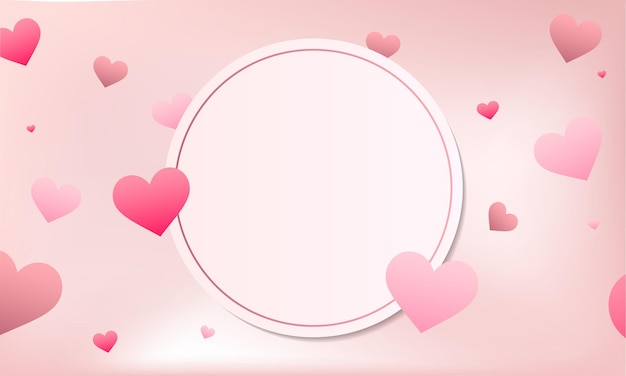 Disegno vettoriale di sfondo cuore rosa