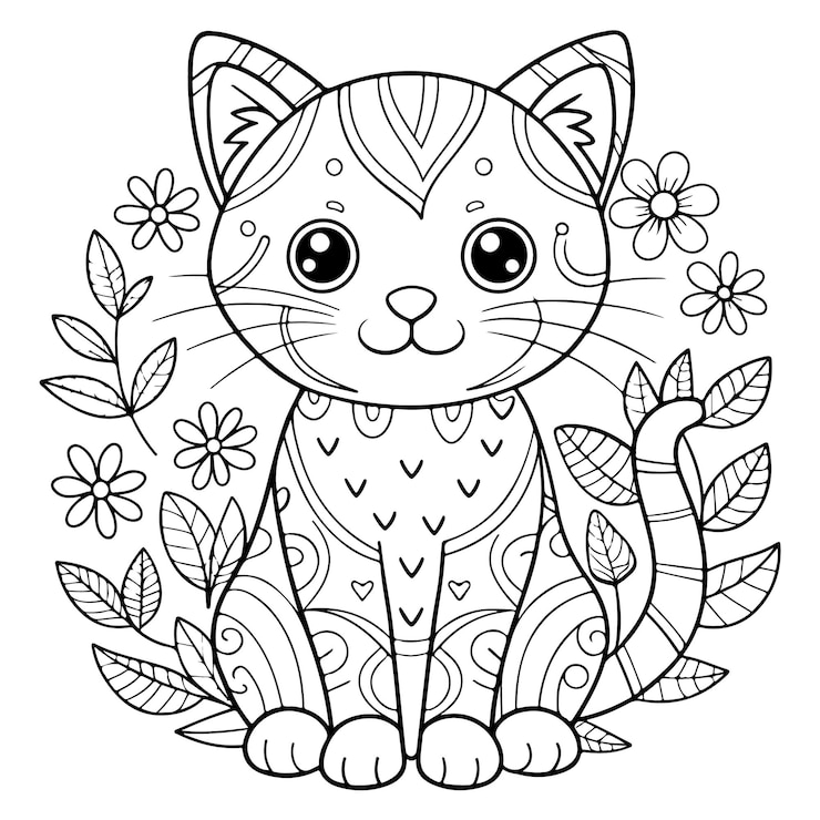 Vettore disegno vettoriale di una pagina da colorare