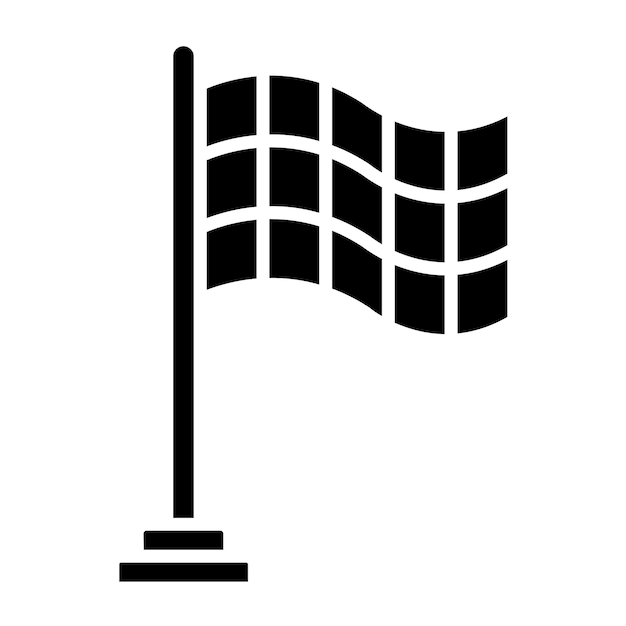 Disegno vettoriale Finish Flag Icon Style