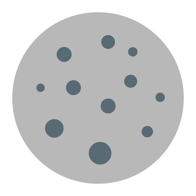 Disegno vettoriale in stile icona di luna piena
