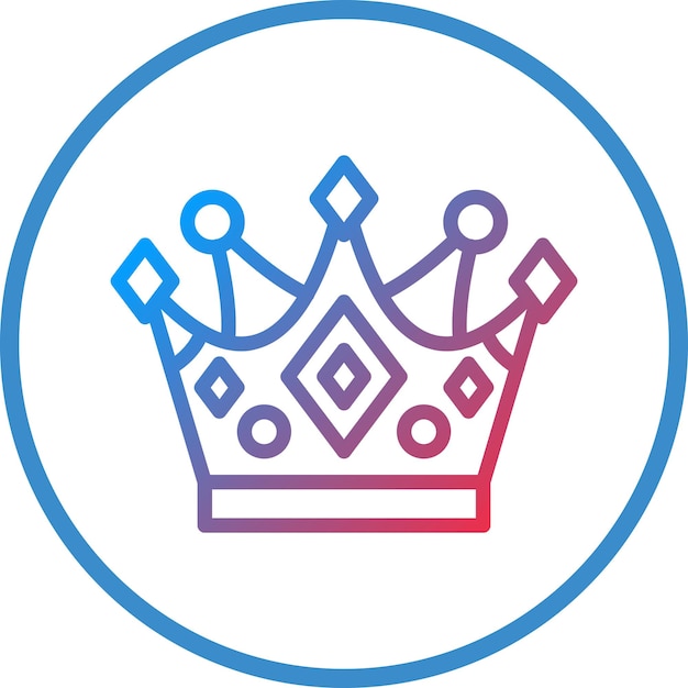 Disegno vettoriale King Crown Icon Style