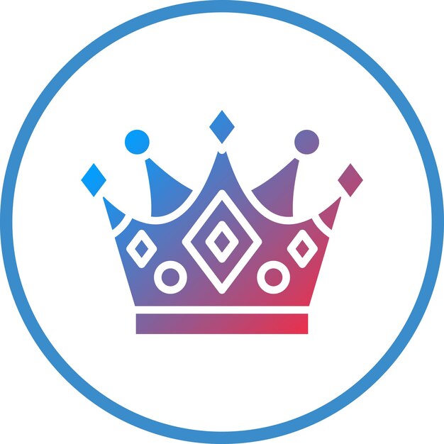 Disegno vettoriale King Crown Icon Style