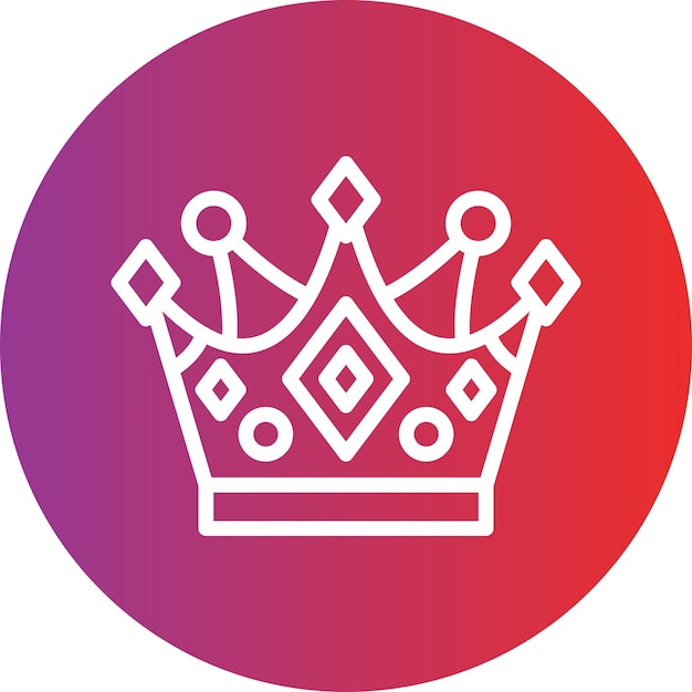 Disegno vettoriale King Crown Icon Style