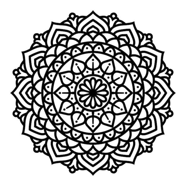 Disegno vettoriale mandala indiano